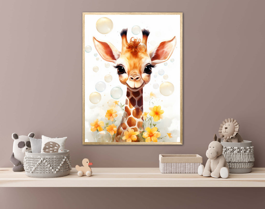 Giraffens Bobleleg - Giraf Plakat 14