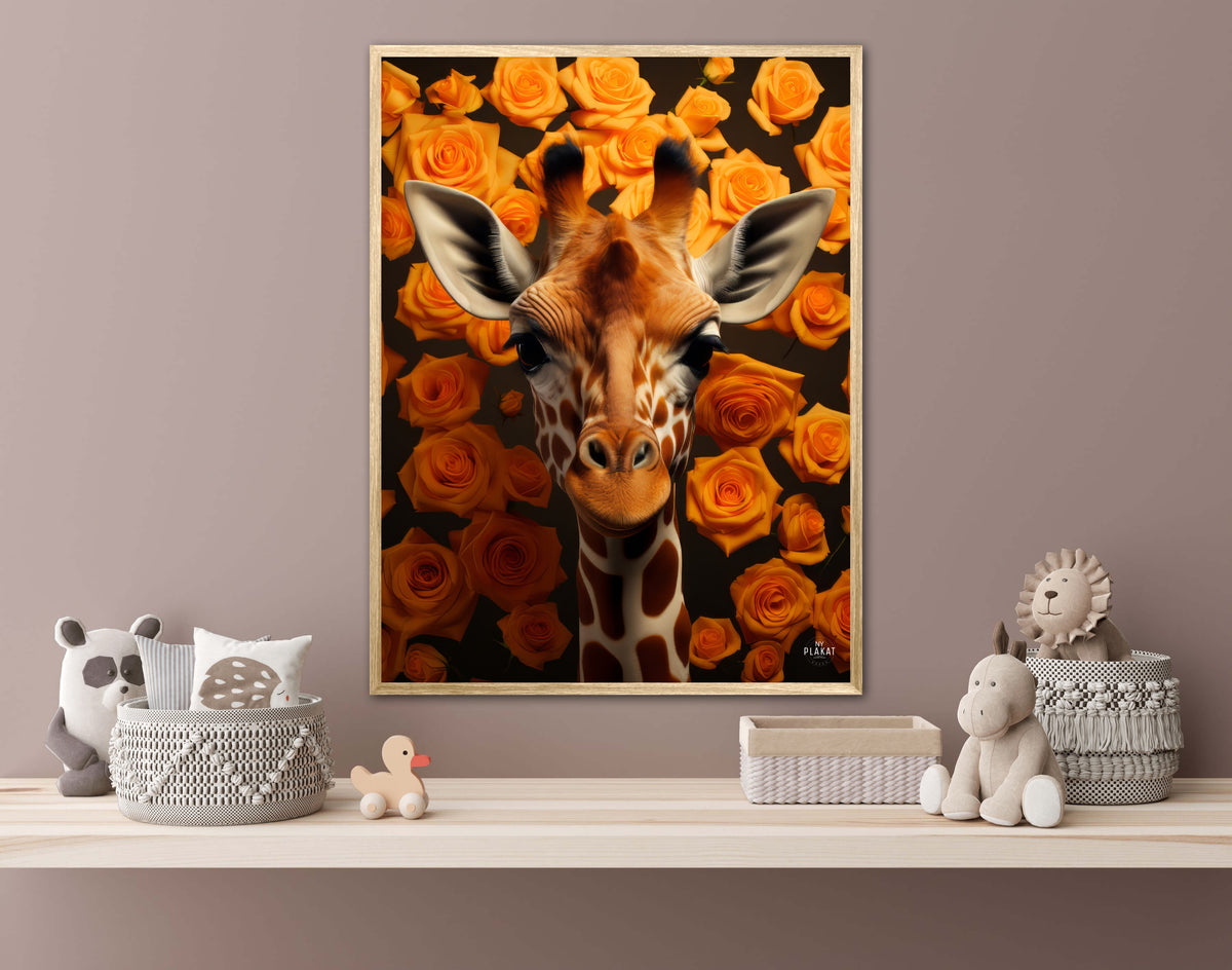 Orange Rosernes Giraf - Giraf Plakat 19