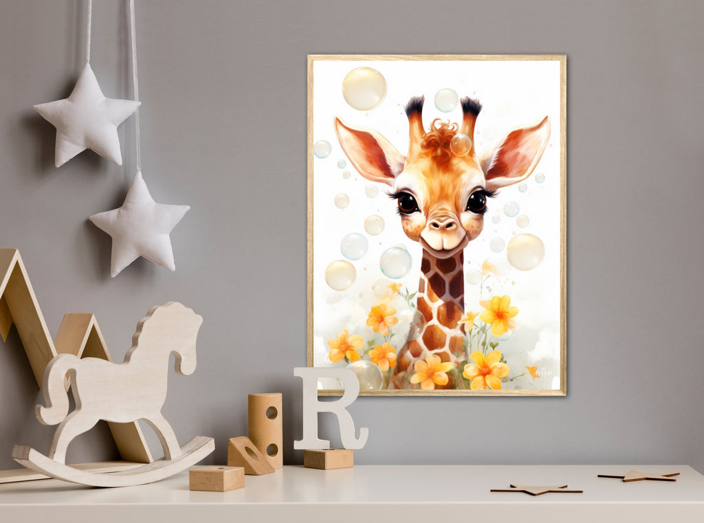 Giraffens Bobleleg - Giraf Plakat 14