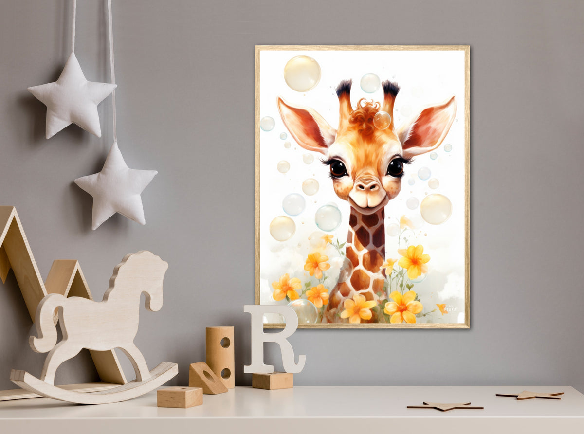 Giraffens Bobleleg - Giraf Plakat 14