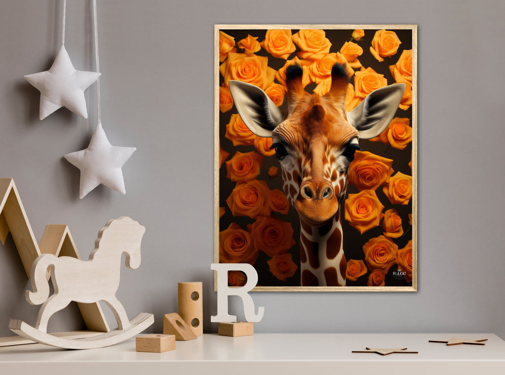 Orange Rosernes Giraf - Giraf Plakat 19