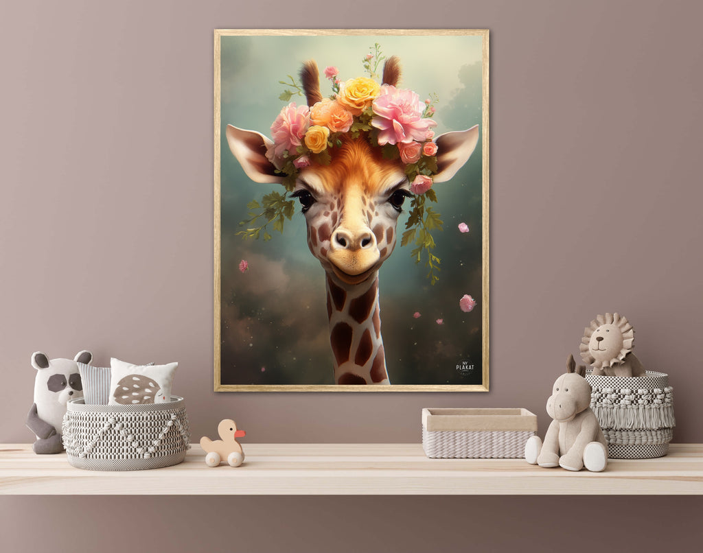 Giraffens Eventyr i Blomsterland - Giraf Plakat 8