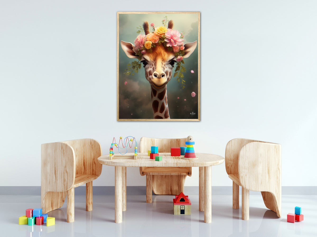 Giraffens Eventyr i Blomsterland - Giraf Plakat 8