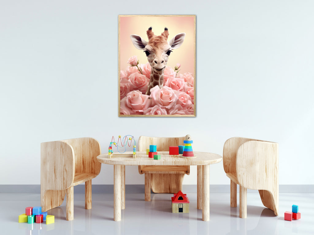 Giraffens Pinkfulde Eventyr - Giraf Plakat 32
