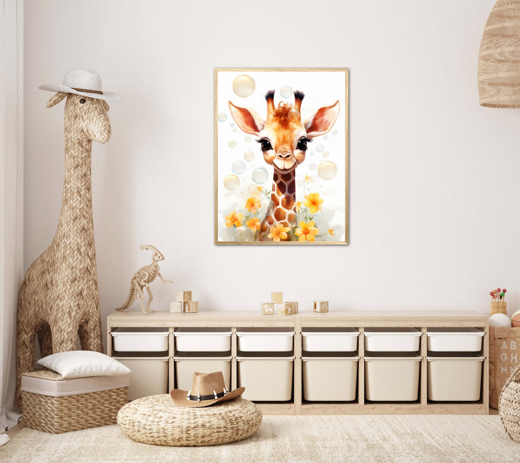 Giraffens Bobleleg - Giraf Plakat 14