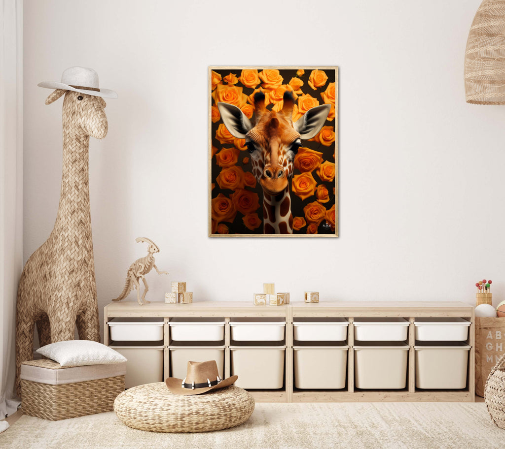 Orange Rosernes Giraf - Giraf Plakat 19