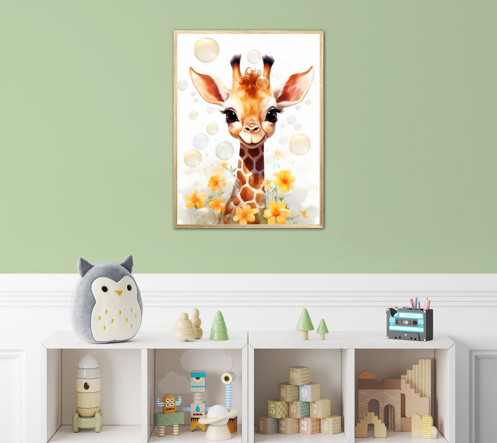 Giraffens Bobleleg - Giraf Plakat 14