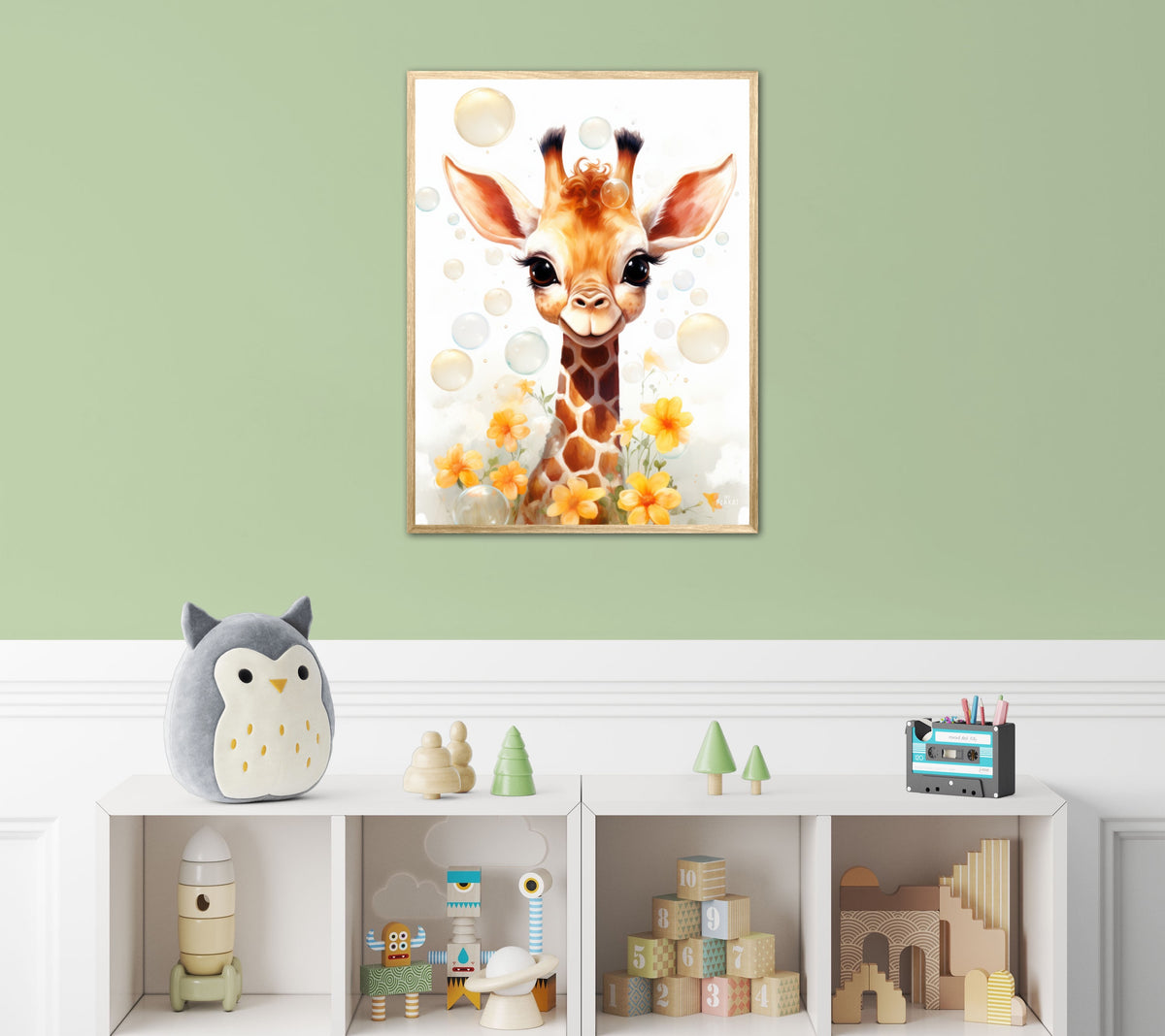 Giraffens Bobleleg - Giraf Plakat 14