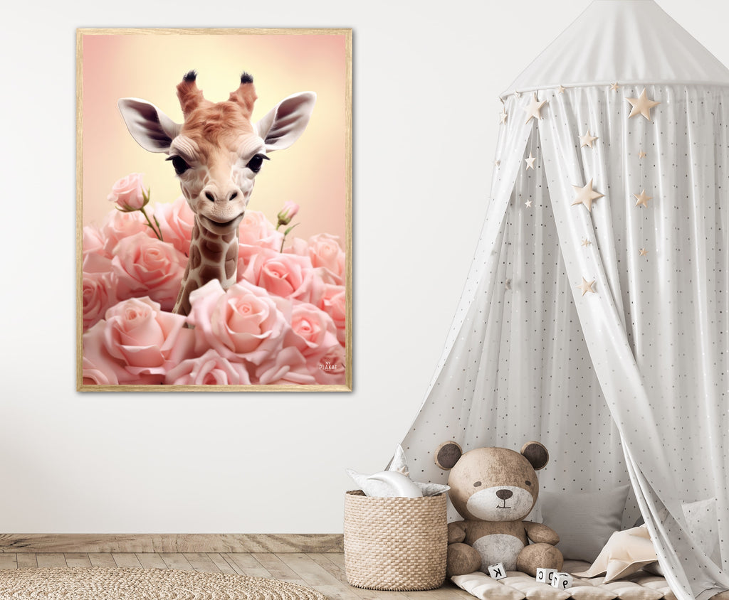 Giraffens Pinkfulde Eventyr - Giraf Plakat 32