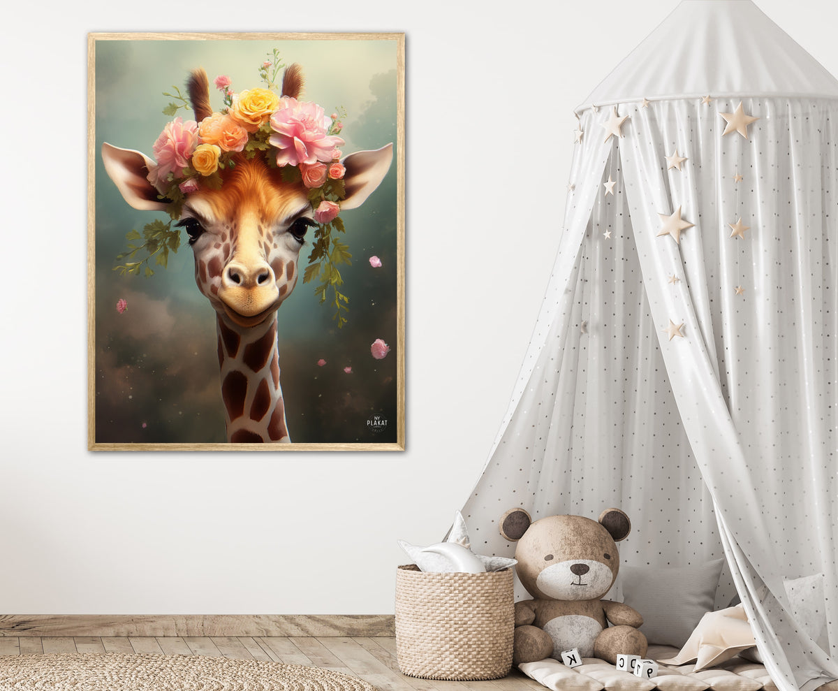 Giraffens Eventyr i Blomsterland - Giraf Plakat 8