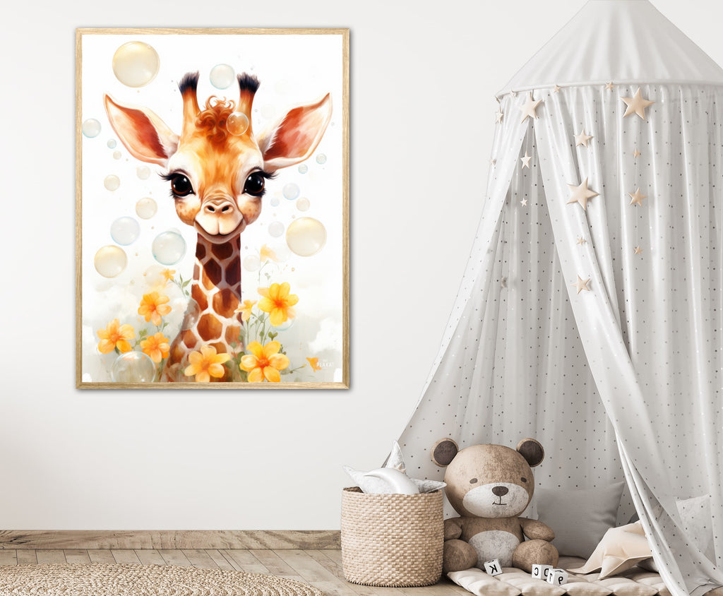 Giraffens Bobleleg - Giraf Plakat 14