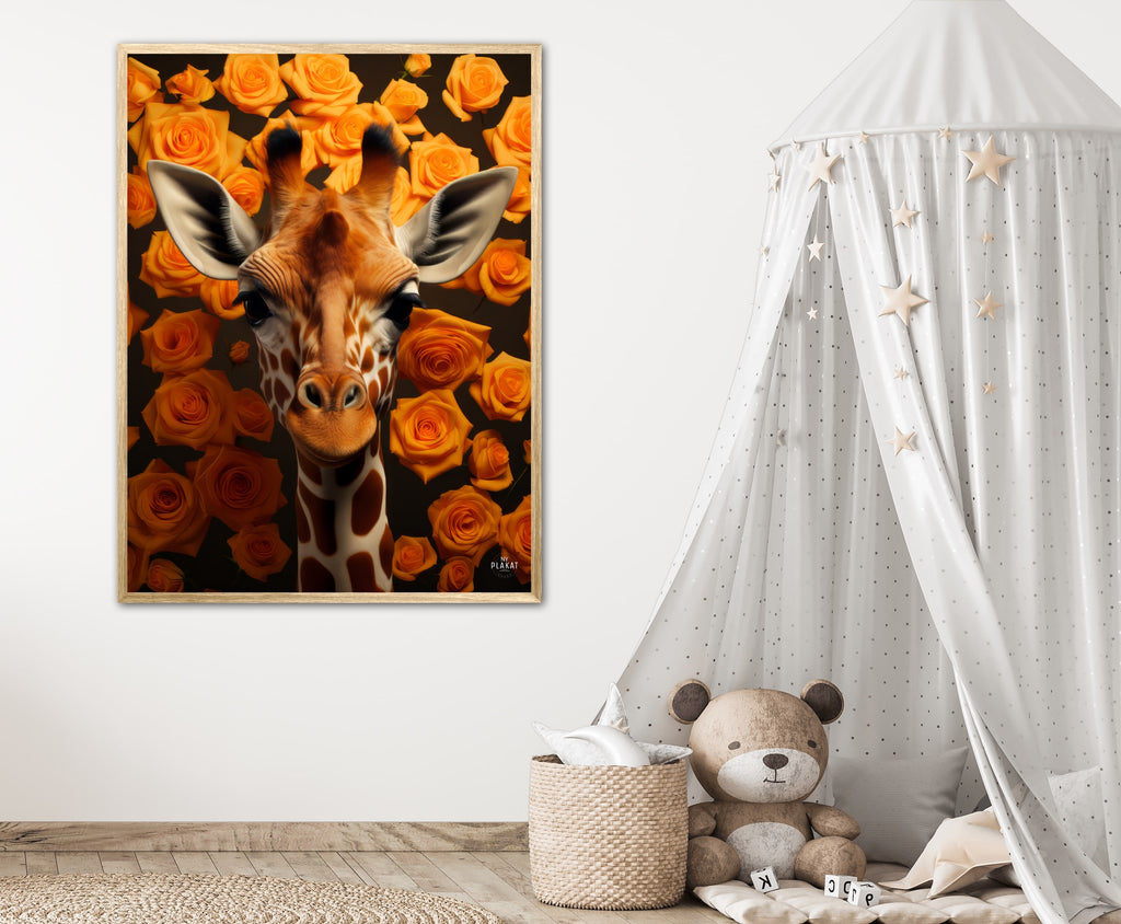 Orange Rosernes Giraf - Giraf Plakat 19
