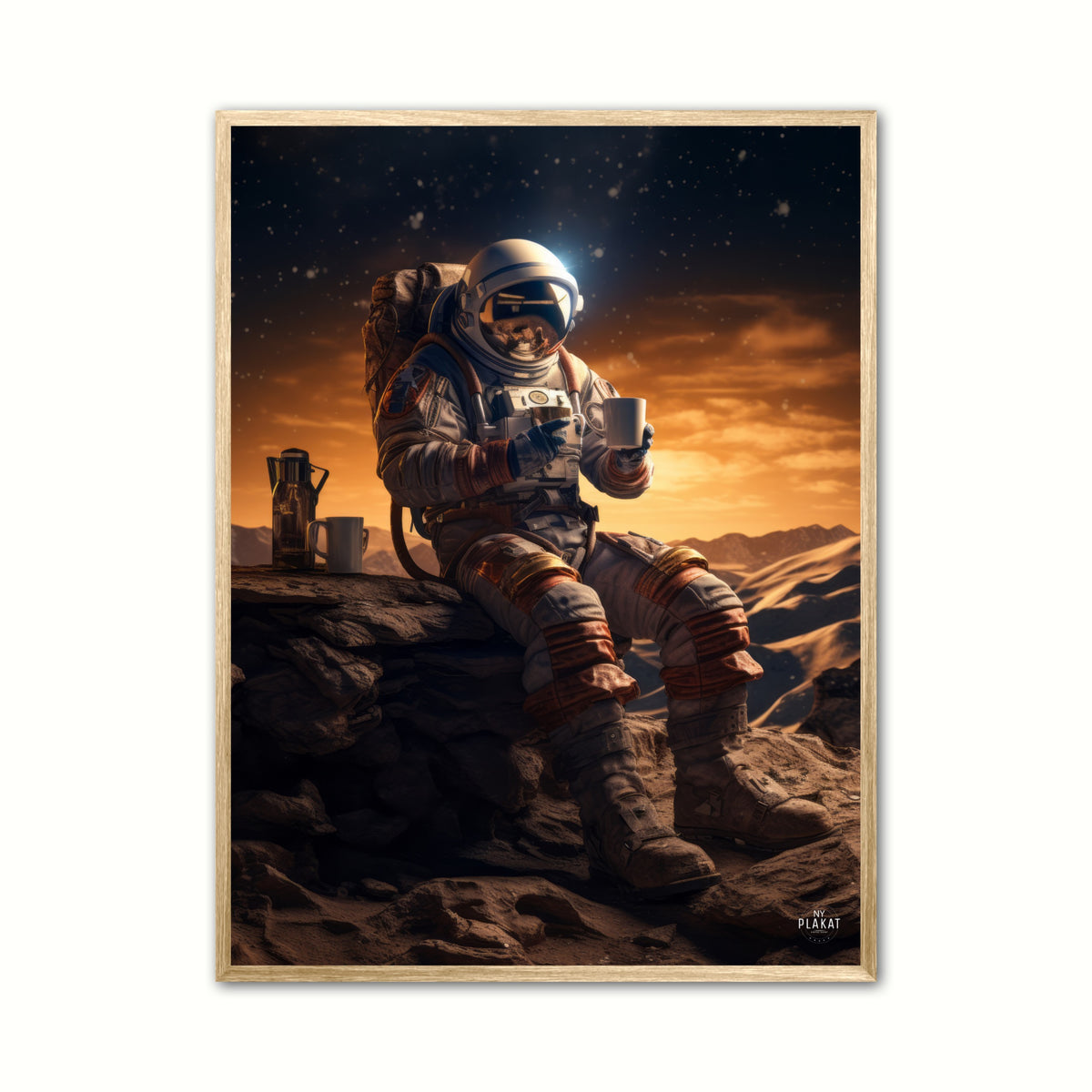 Astronaut med kaffe Nr. 3 plakat