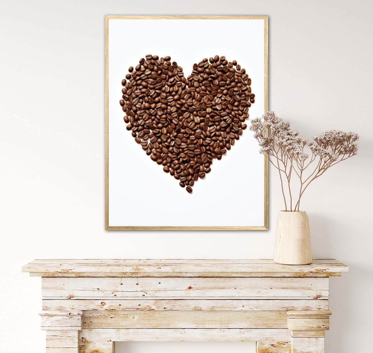 Hjerte af Kaffebønner - Plakat Nr. 1