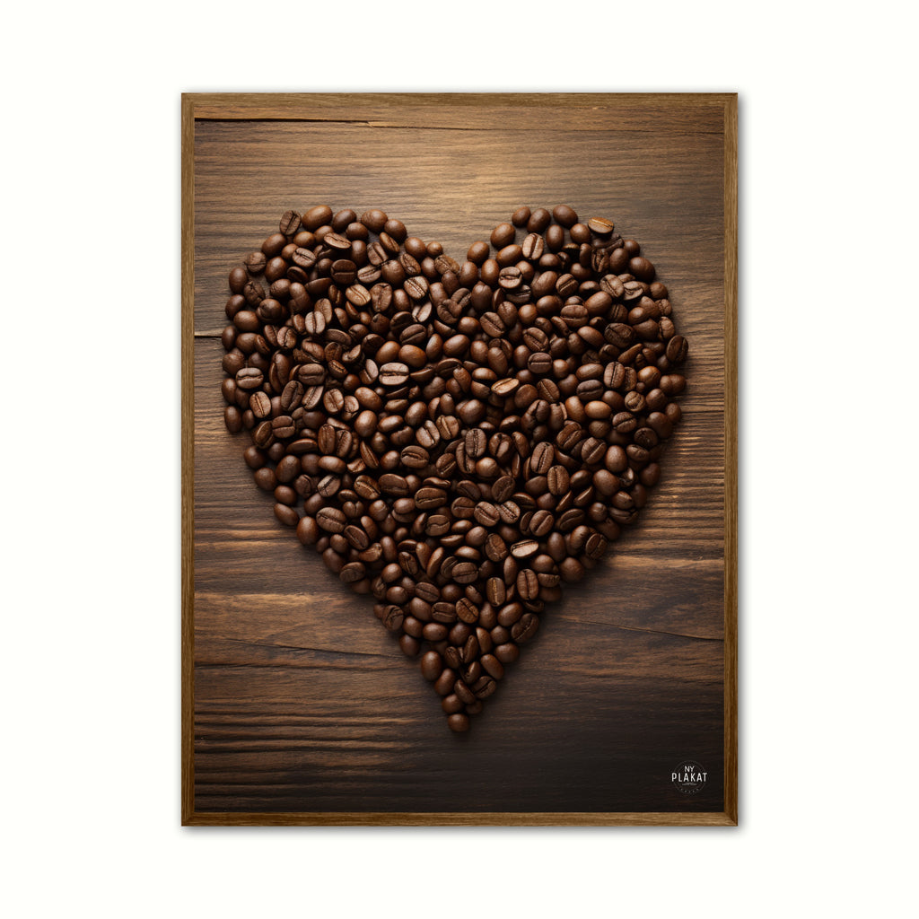 Hjerte af Kaffebønner - Plakat Nr. 2