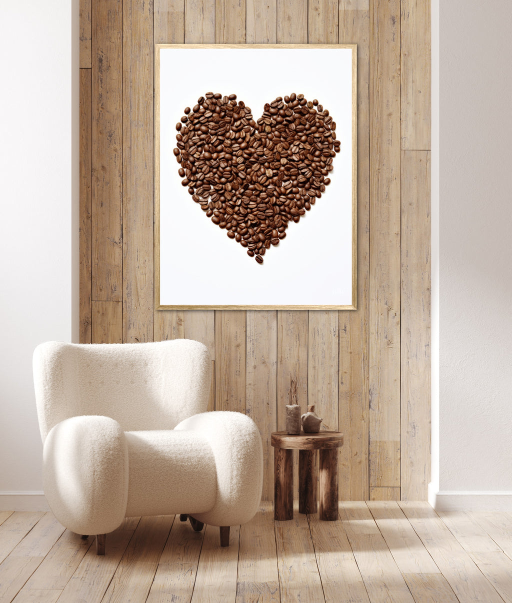 Hjerte af Kaffebønner - Plakat Nr. 1