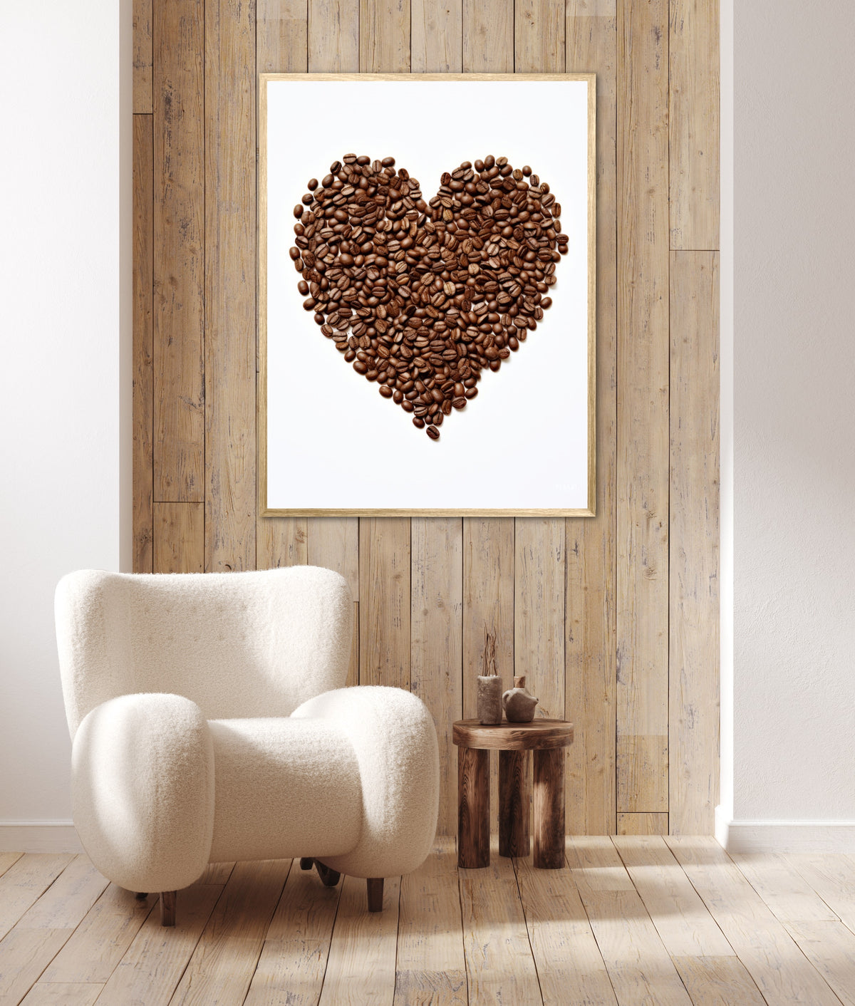 Hjerte af Kaffebønner - Plakat Nr. 1