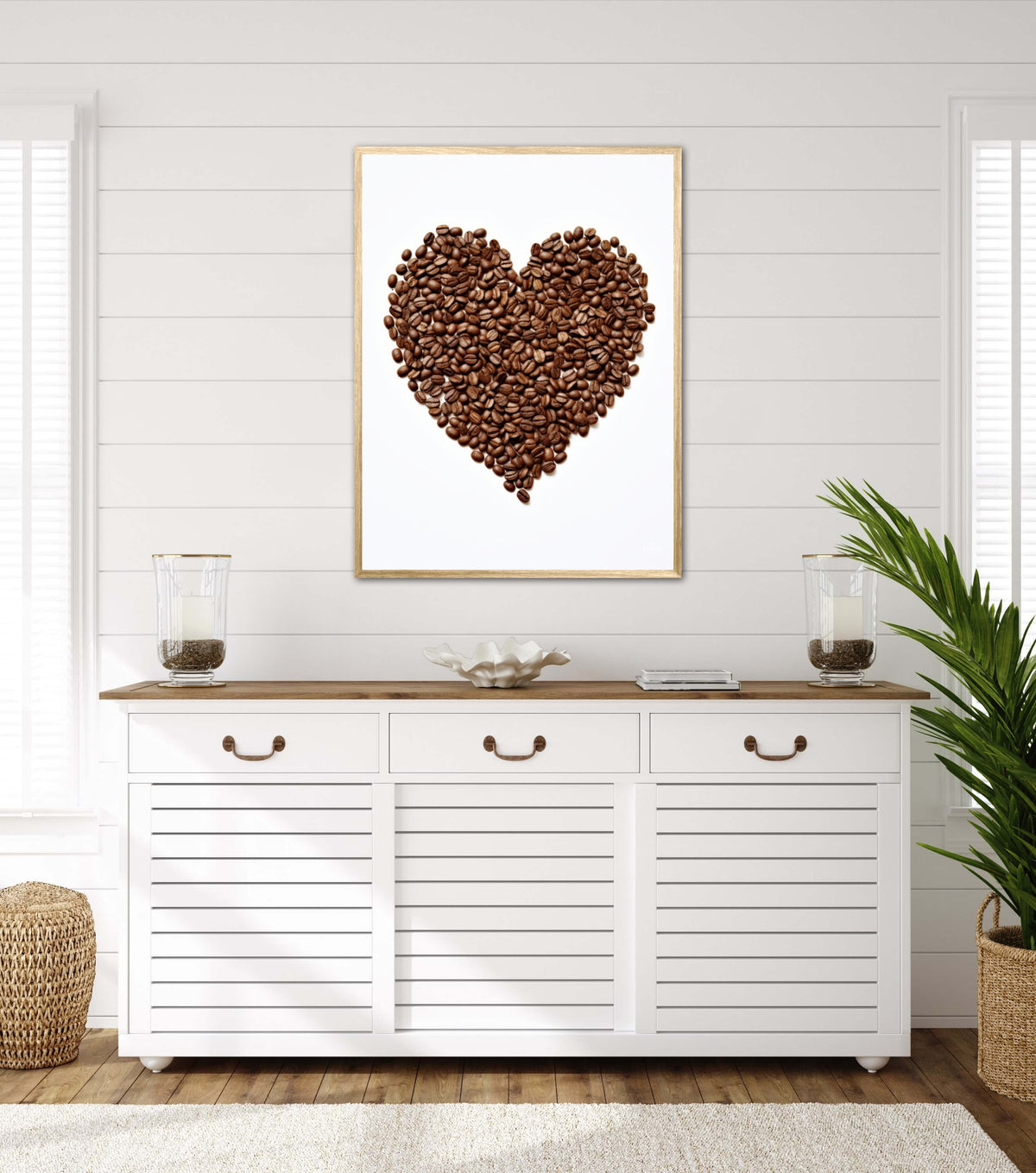 Hjerte af Kaffebønner - Plakat Nr. 1