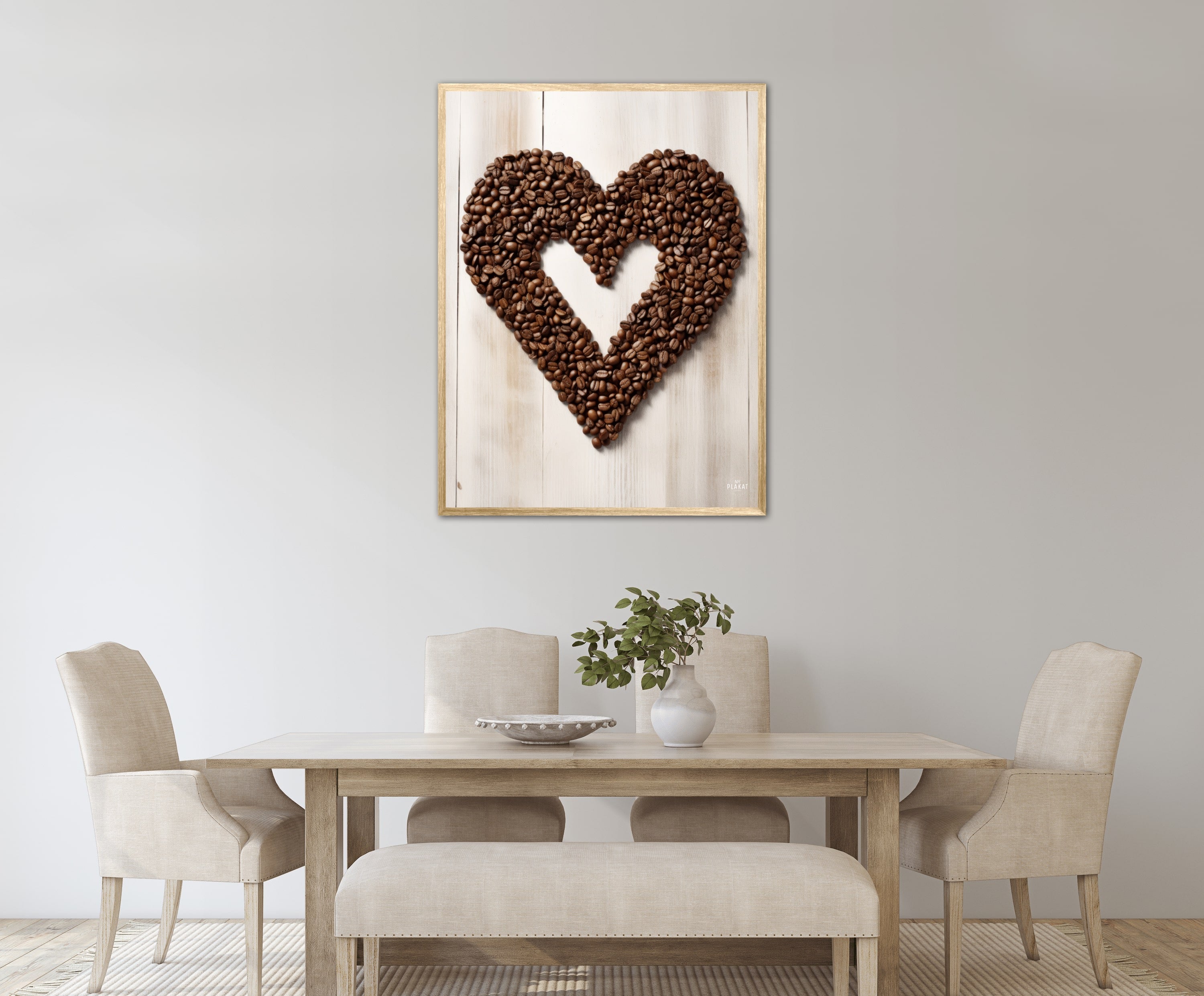 Hjerte af Kaffebønner - Plakat Nr. 4