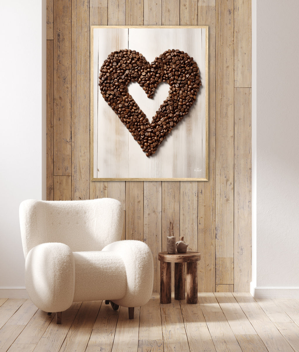 Hjerte af Kaffebønner - Plakat Nr. 4