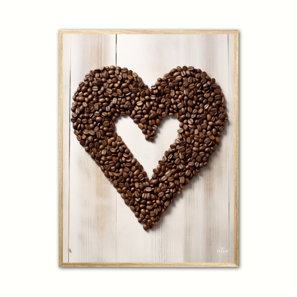 Hjerte af Kaffebønner - Plakat Nr. 4