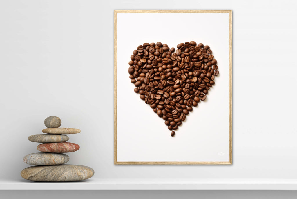 Hjerte af Kaffebønner - Plakat Nr. 3