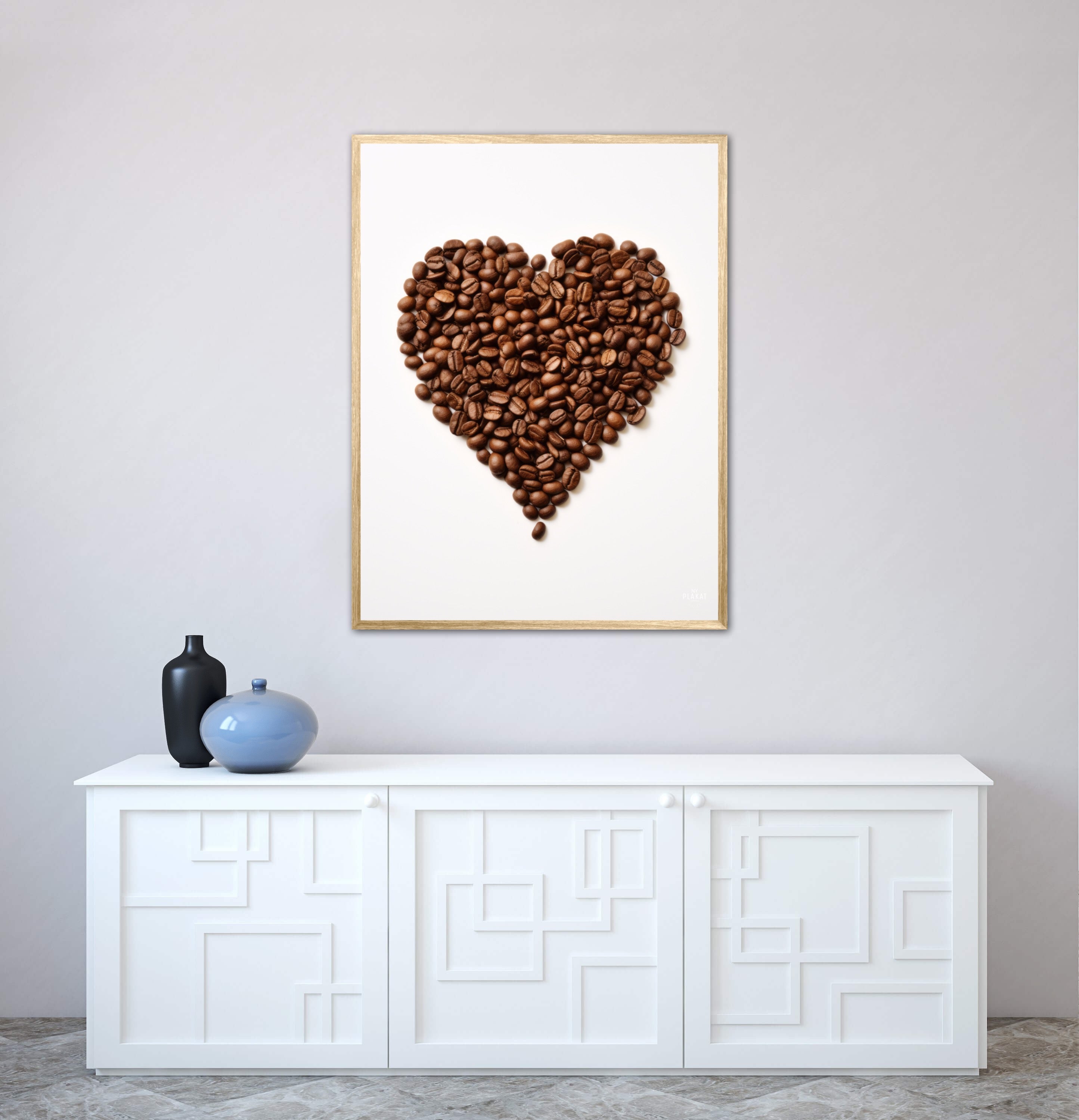 Hjerte af Kaffebønner - Plakat Nr. 3
