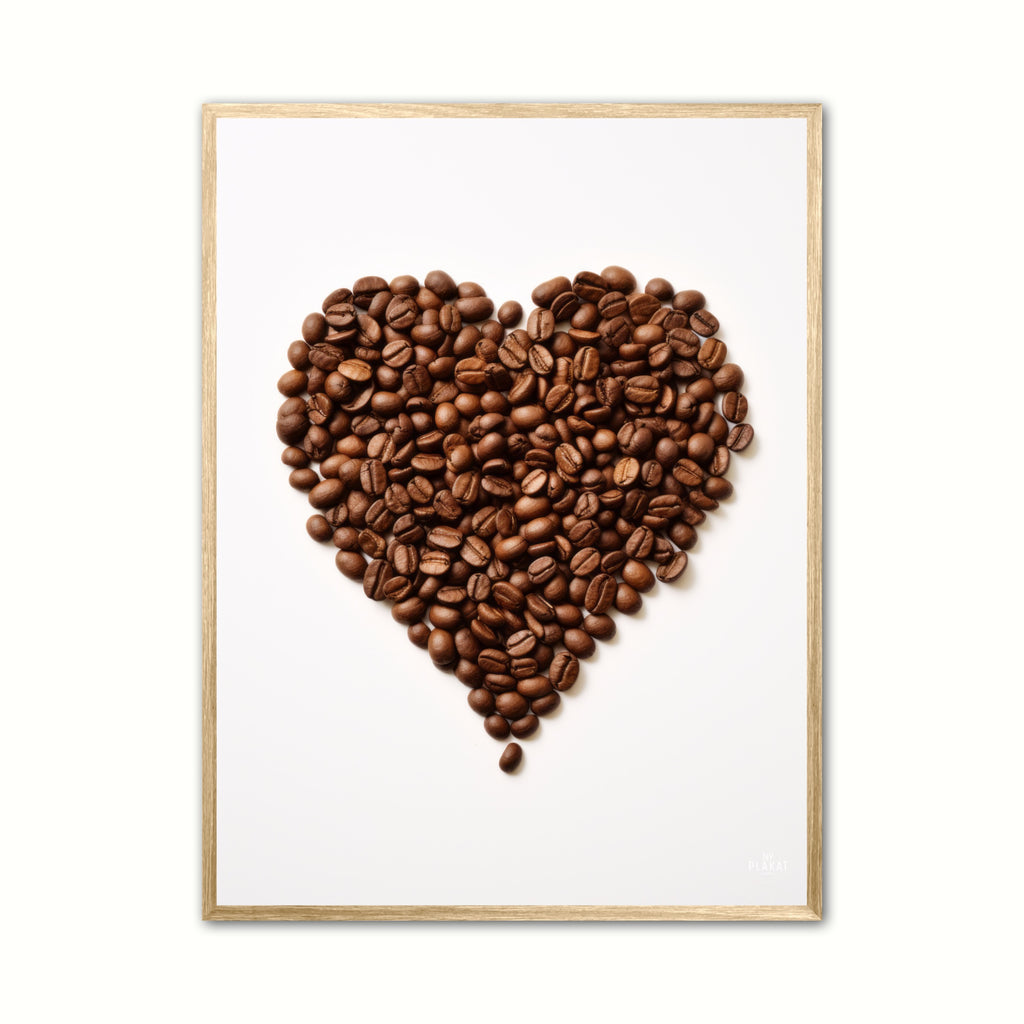 Hjerte af Kaffebønner - Plakat Nr. 3