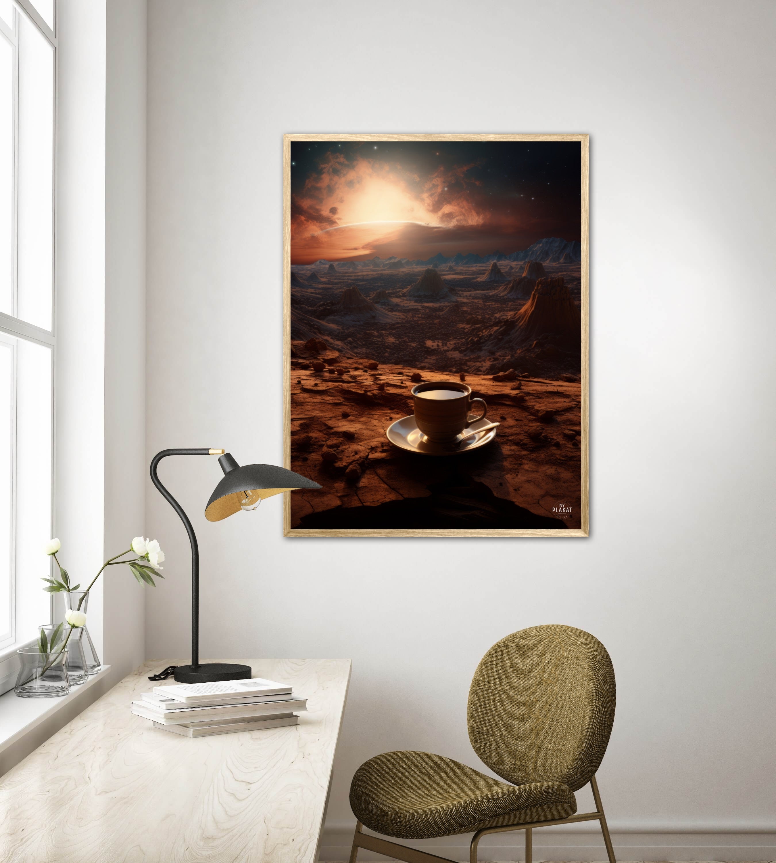 Kaffe et fjernt sted plakat