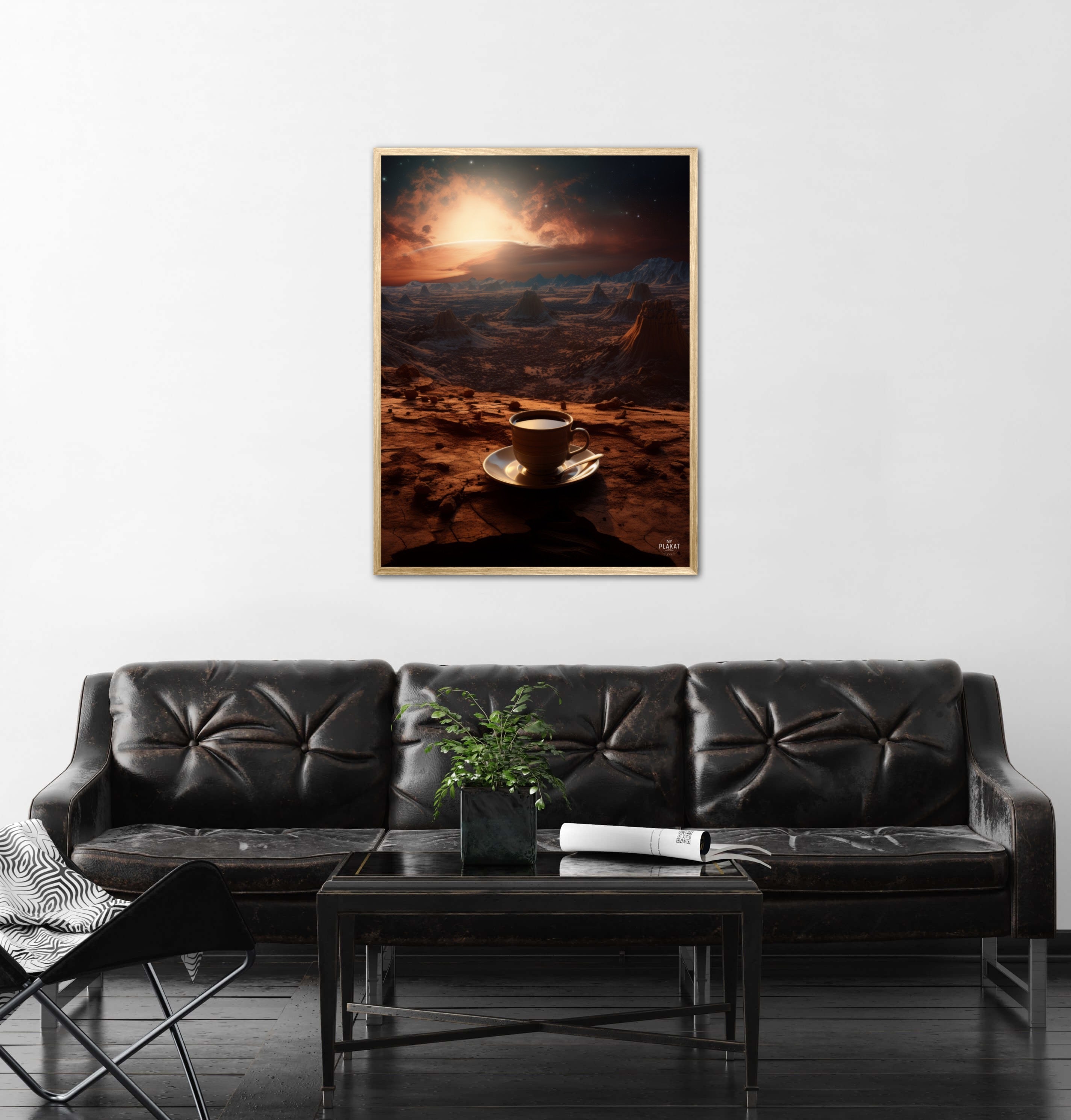 Kaffe et fjernt sted plakat