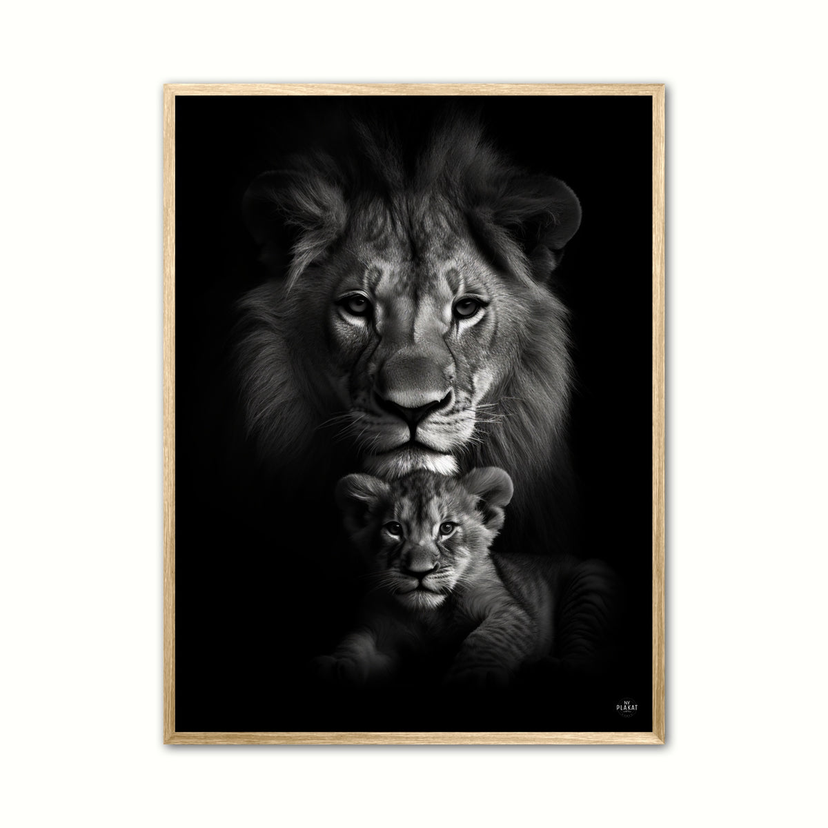 Løve + Unge Plakat 3 - Børneplakat