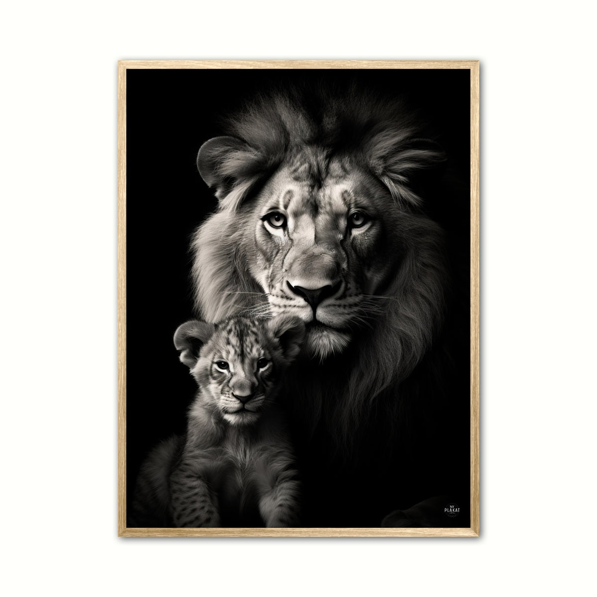 Løve + Unge Plakat 4 - Børneplakat