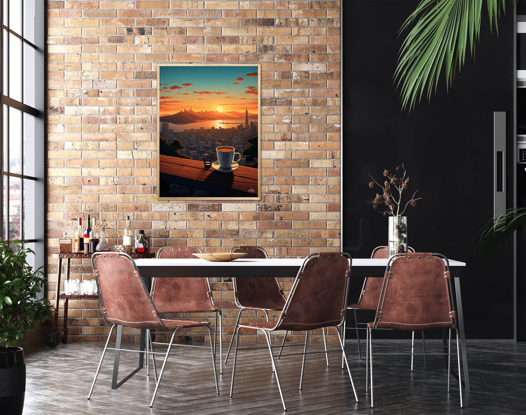 Skyline Coffee Serenity plakat