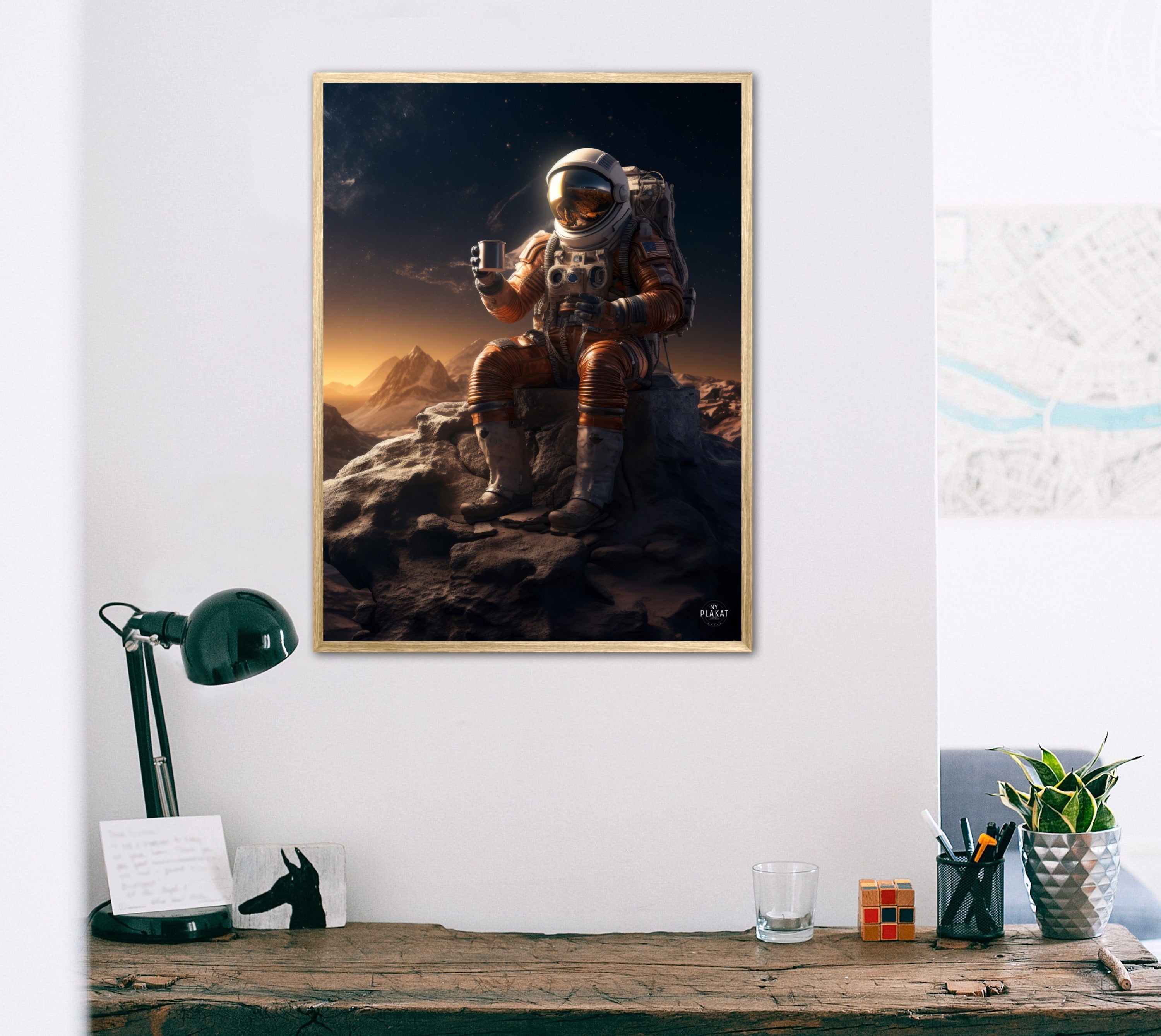 Astronaut med kaffe plakat Nr. 1